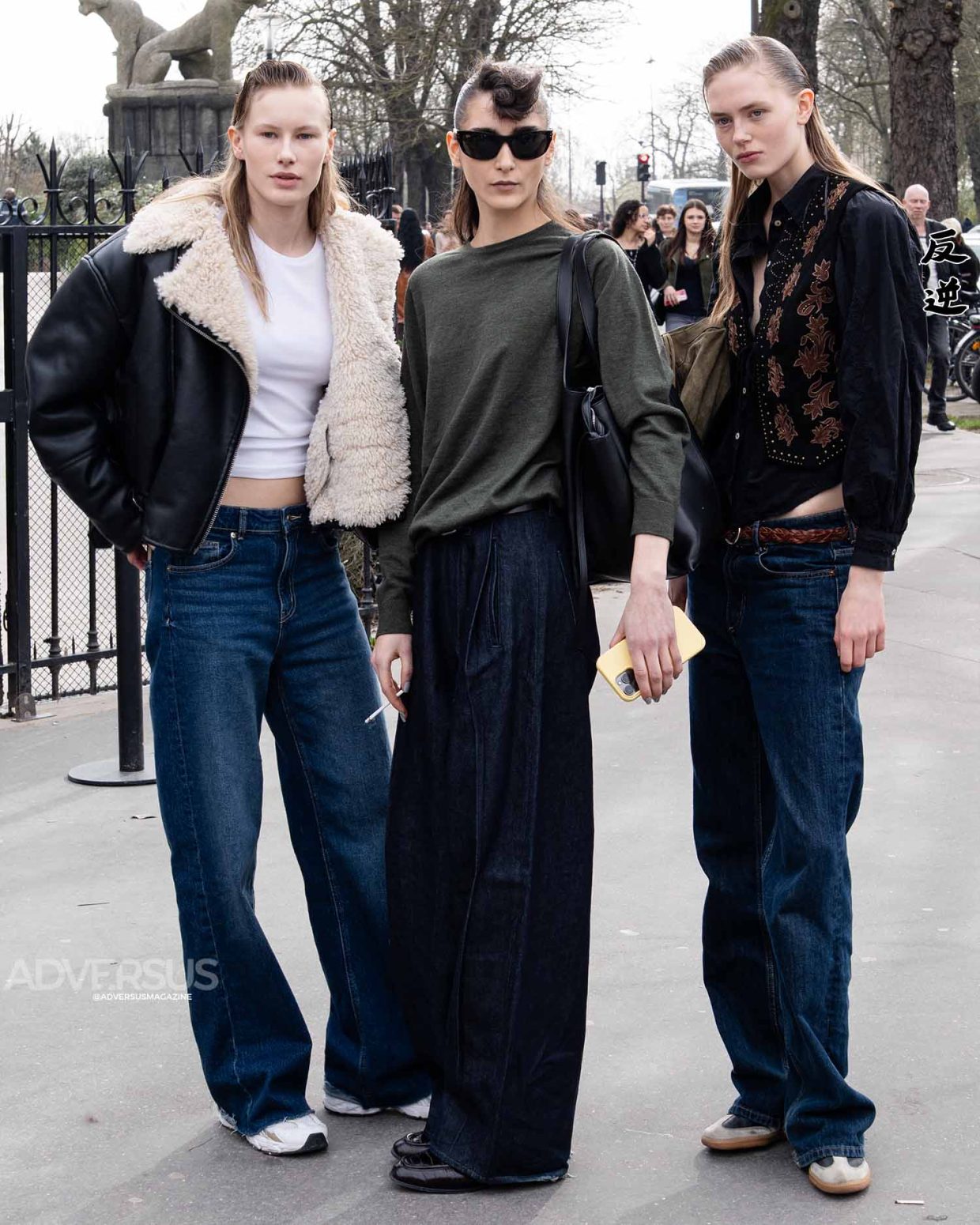 Sofie Furuset, Lolo Barth, Agnes Wahlström My Point of View: Mugler’s Models Paris Fashion Week FW26 - Photo ADVERSUS